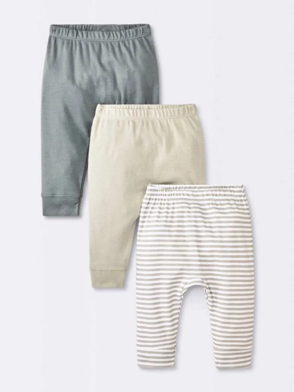 Baby 3pk Cotton Jogger Pants- Cloud Island™ Gray 3-6M